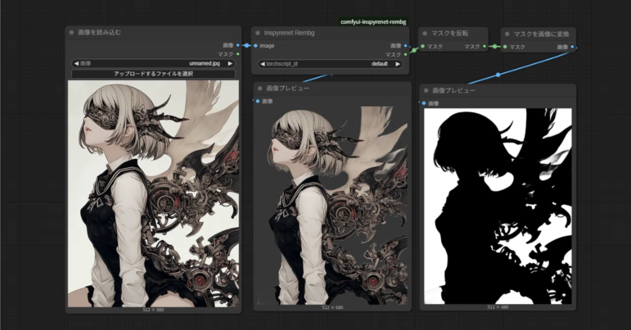 Background removal is possible. How to use the ComfyUI-Inspyrenet-Rembg ...