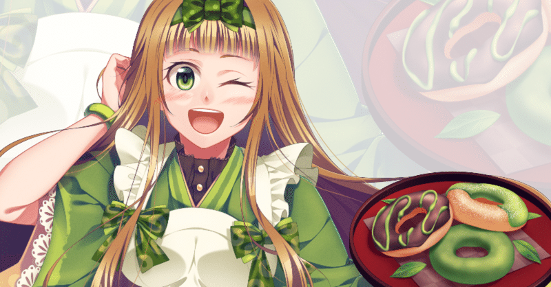 うちの子フード 擬人化イラスト 抹茶チョコレートドーナッツちゃん 柑橘コウ Note