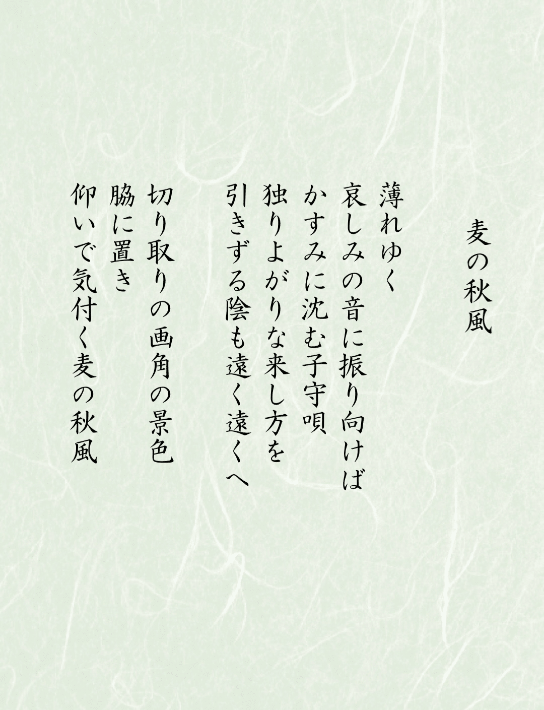 詩【麦の秋風】 #葉篇詩｜吉田 翠＊詩文＊