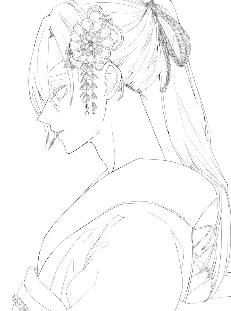 中性的な善逸 線画 こまさん フリーイラストレーター Note 中性的な善逸 線画 こまさん フリーイラストレーター Note