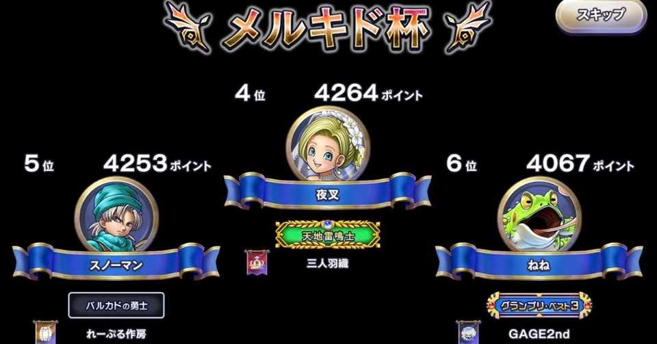 メルギド杯 5位のイレブンカミュの紹介 スノーマン Note