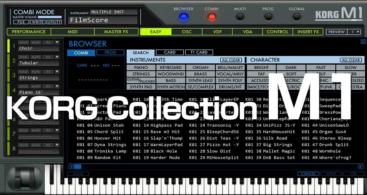 KORG Collection M1：エディットした音色の保存方法｜ツキシロ