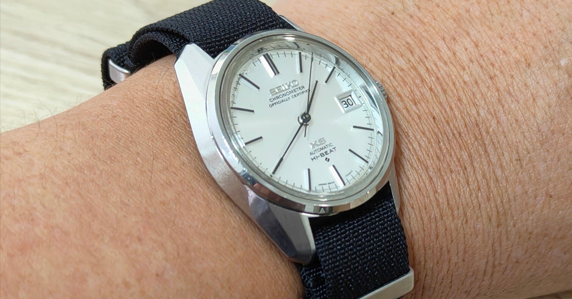 SEIKO KS Hi-Beat 56 美品稼働中　ベルトKS ！ 56キングセイコーと NATO ベルト｜Your old time 時計に関する思考録
