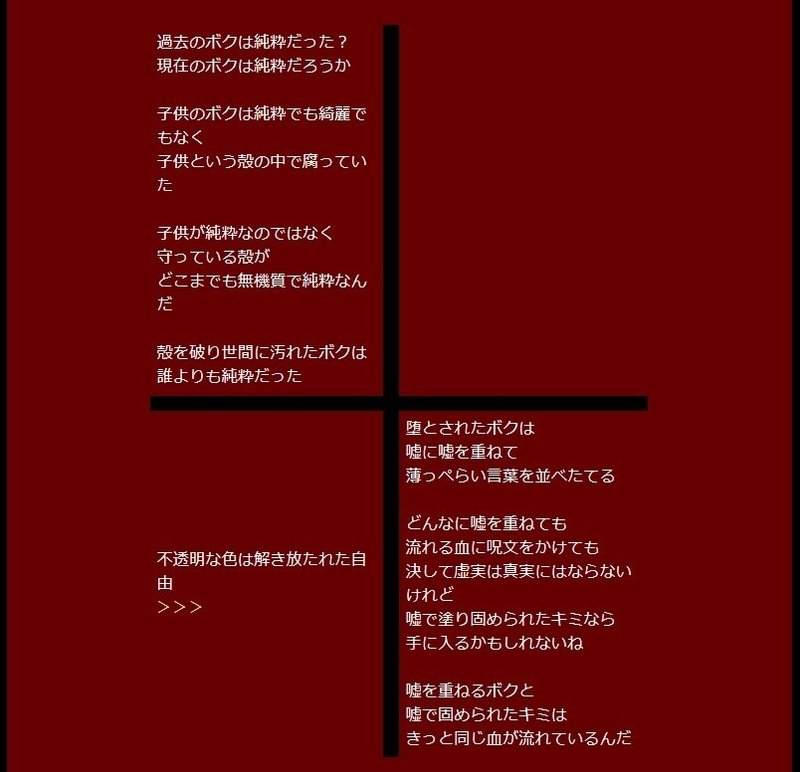 詩 緋色の扉 弐の間 黒鉦サクヤ Note