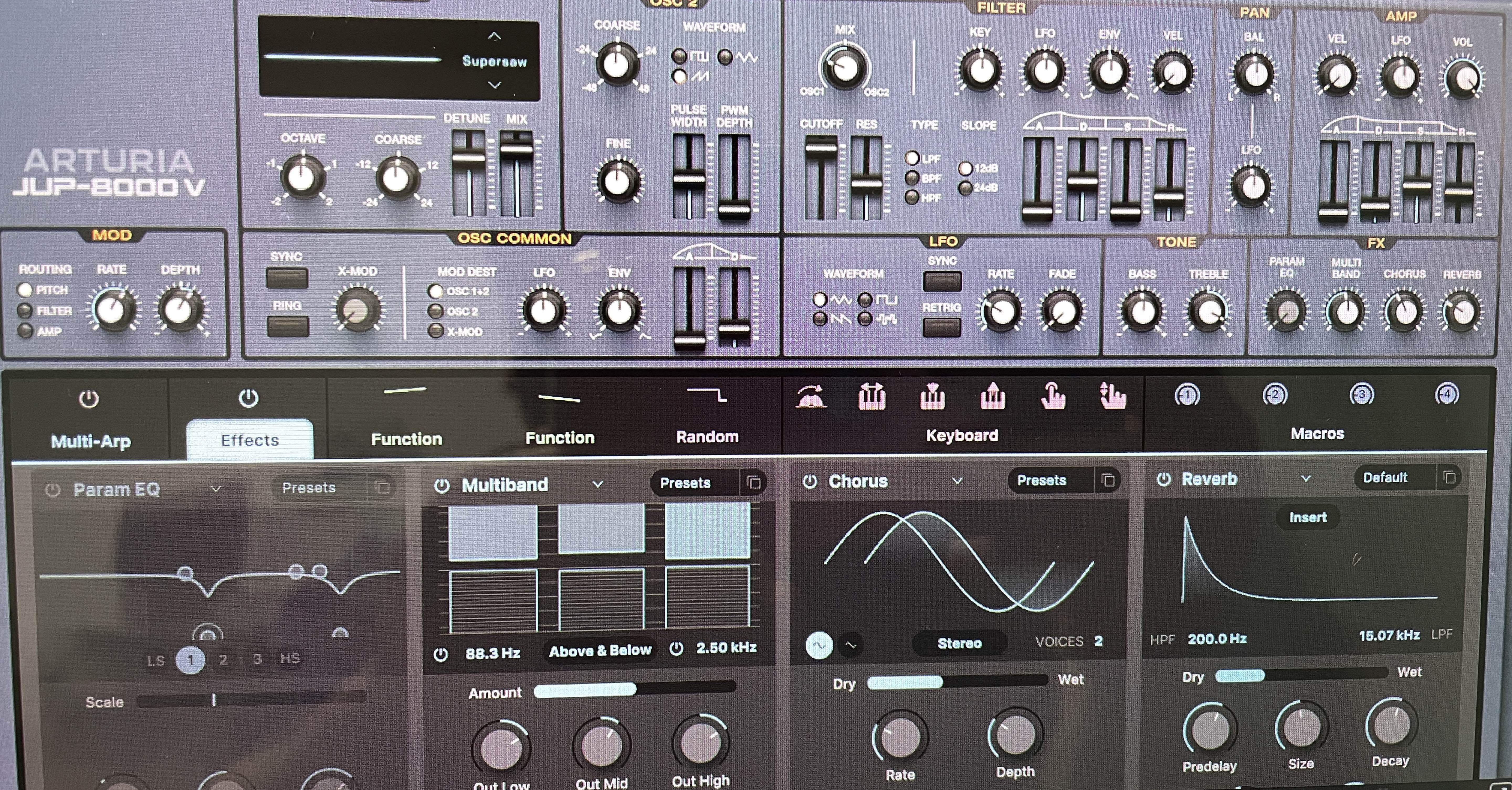 Arturia JUP-8000 V の感想と、SUPERSAW回顧録｜misutrax