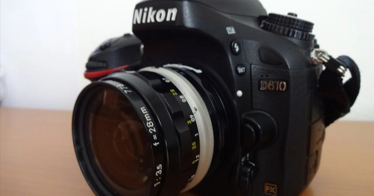 Nikkor-H Auto 28mm f3.5非Aiレンズをデジタル一眼カメラで使用可能に