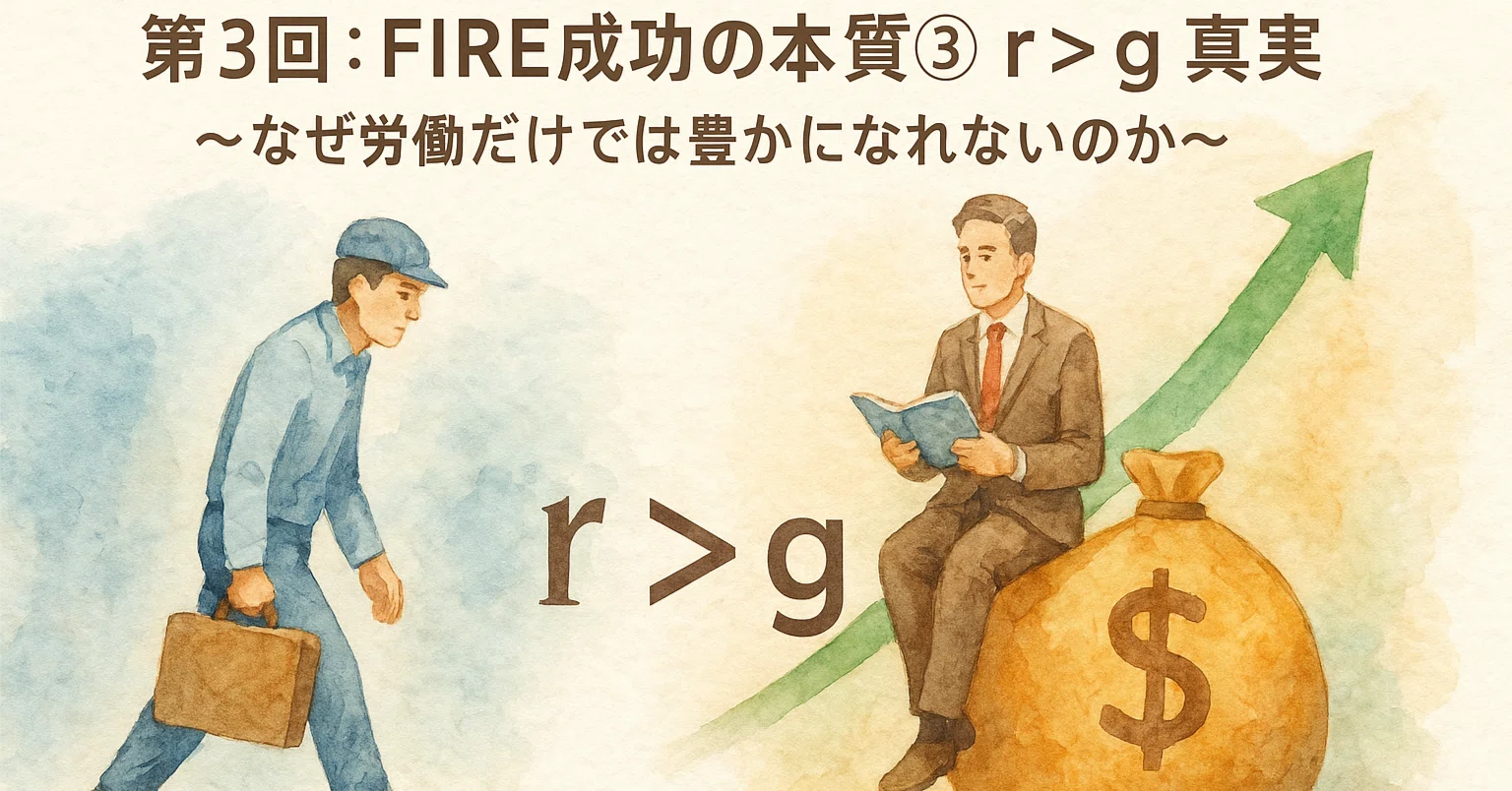 第3回｜FIRE成功の本質③ r ＞g の真実～なぜ労働だけでは豊かになれ