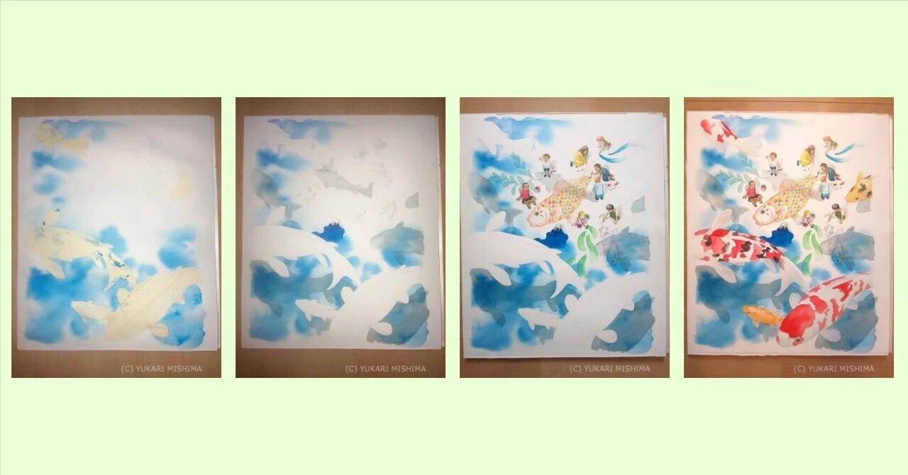 制作プロセス】子どもの日の水彩イラスト｜イラストレーター みしま