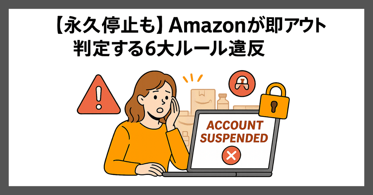 永久停止も】Amazonが“即アウト”判定する6大ルール違反｜RIMA