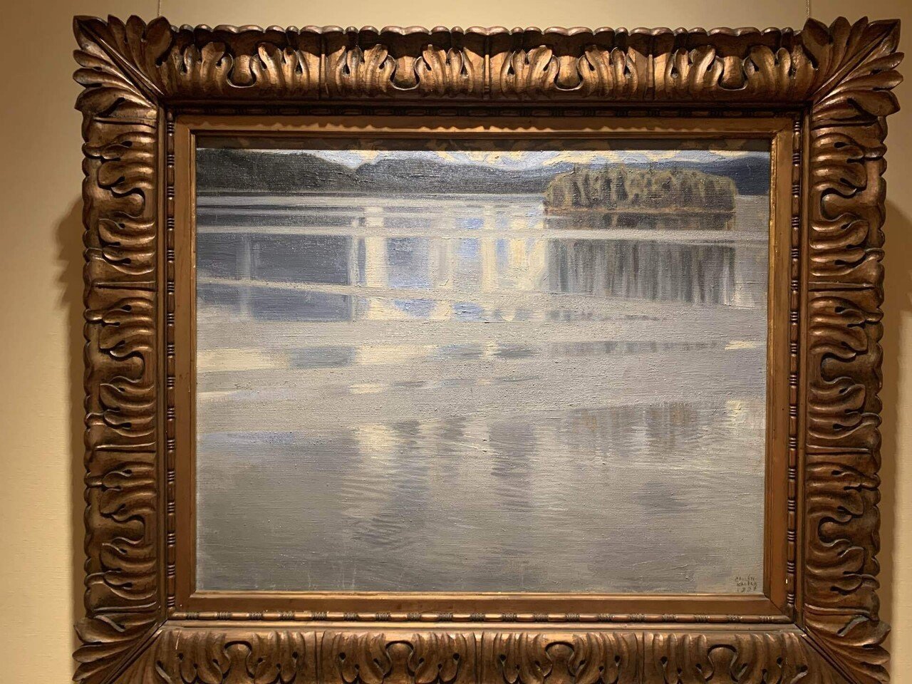 リャウゾフ『静かな流れ』油彩画 絵画