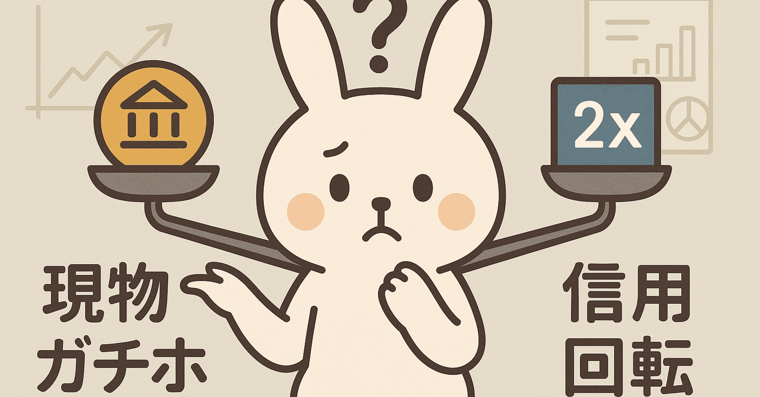 ガチホ？信用回転？結局どっちが得なの？｜usamin@東証カジノ兼業投資家