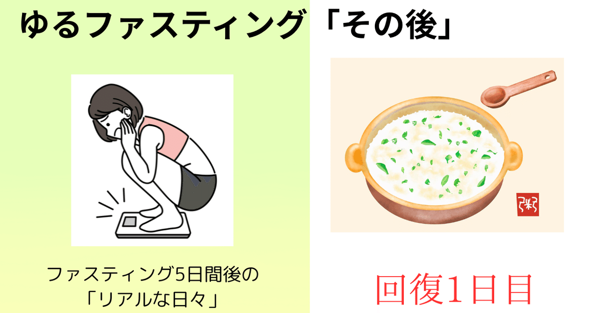 ファスティングしてよかった？後悔した？＜回復1日目＞無意識に