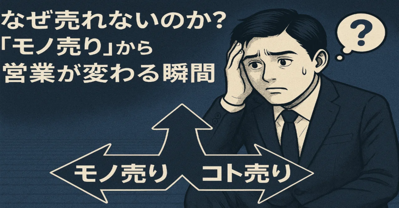 なぜ売れないのか？『モノ売り』から『コト売り』へ営業が変わる瞬間