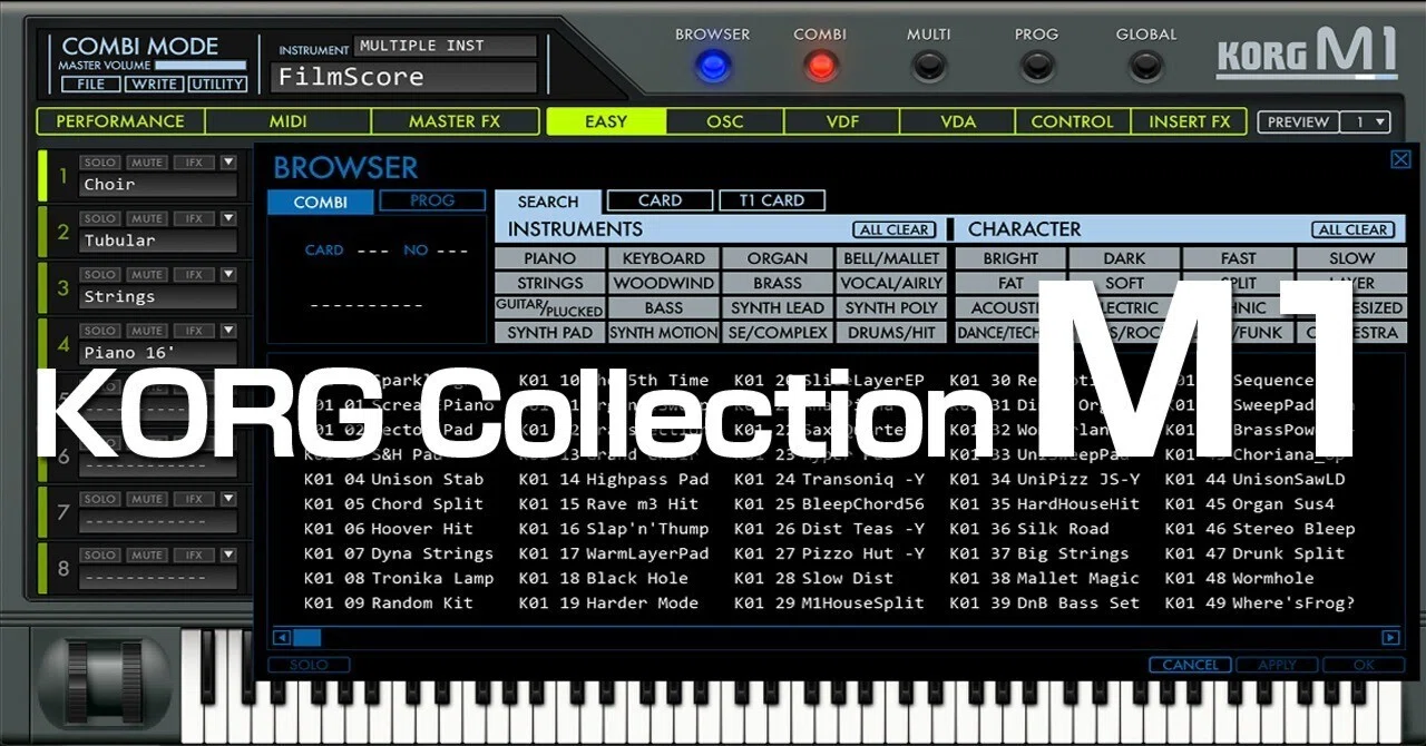 KORG Collection M1：エディットした音色の保存方法｜ツキシロ
