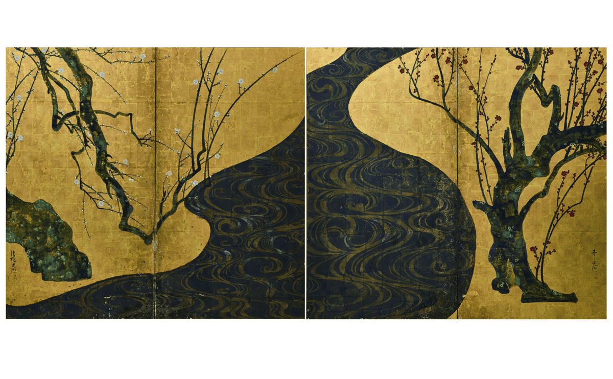 円山応挙、藤花図屏風、超希少・大判画集画、新品高級額装付 応挙の藤花図と近世の屏風」展 根津美術館 | 猫アリーナ