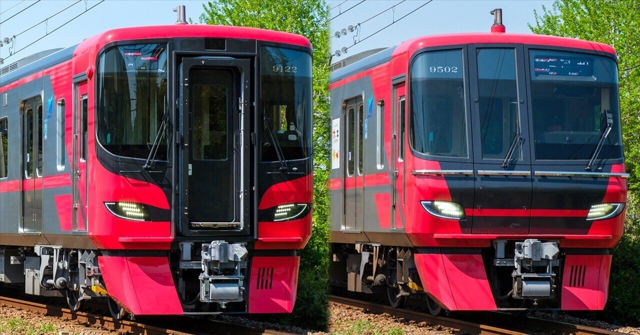 名鉄9500と9100 名鉄9500/9100系 定点比較｜れいろく
