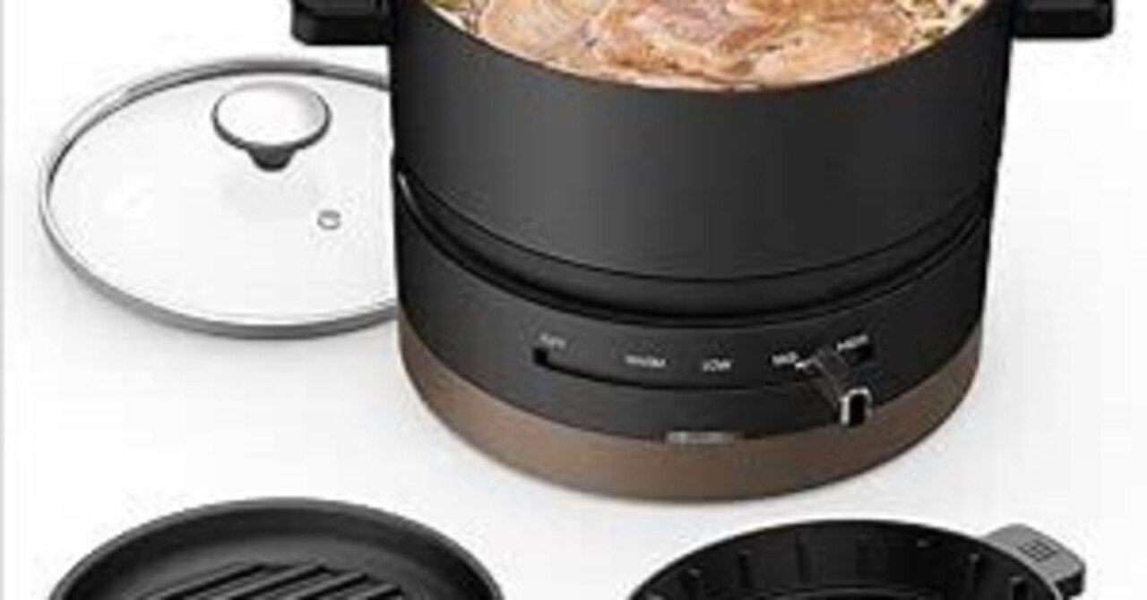 ハゴオギ (HAGOOGI) 電気鍋 グリル鍋 ひとり暮らし用 1L 600W 温度調整