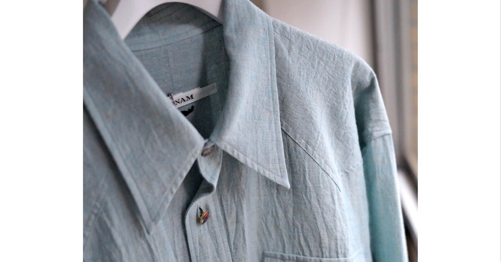 ANSNAM 別注断ち切りシャツ size2 アンスナム ホワイト the crooked tailor paul harnden ansnam バイアスウールシャツ｜ナン