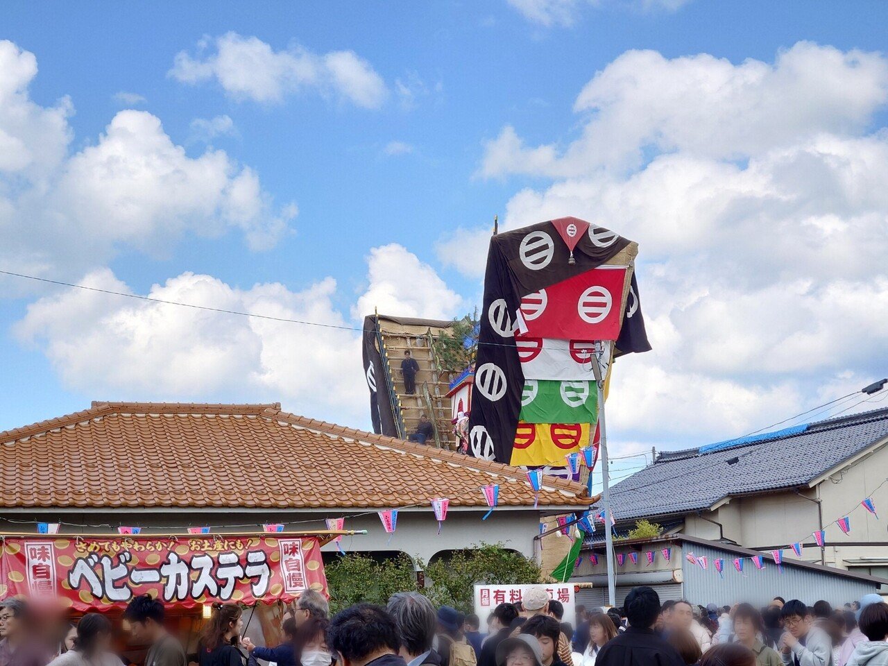 無形文化財でか山　曳山模型 七尾青柏祭青柏祭を観てきました高さ12m、重さ20t、車輪の直径2m