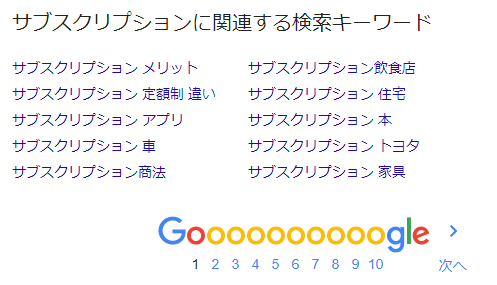 Googleサジェスト