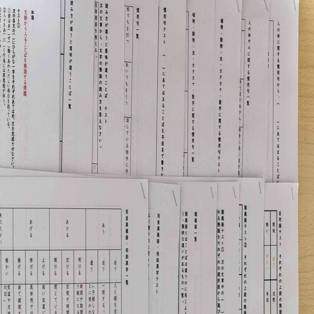灘中国語一日目対策プリント8種｜honoka