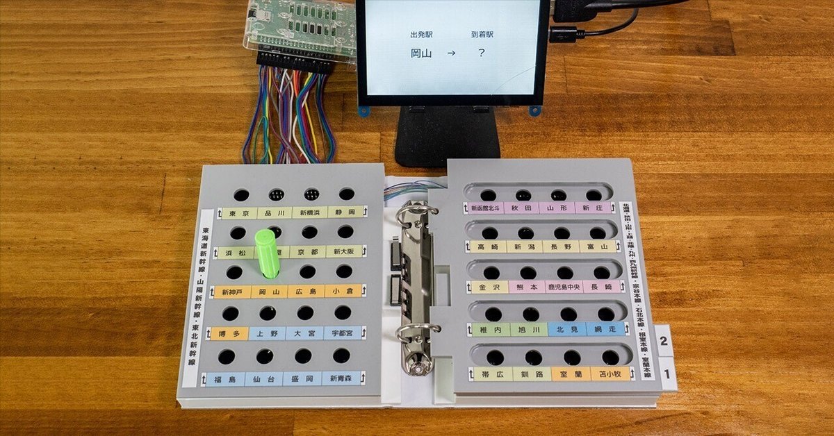 昔のマルスをイメージして、パタパタめくってピンを挿す「路線