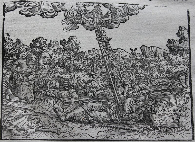 聖書や神話を知らんと理解できんアートが多いのでエピソード別にまとめてみる 旧約聖書篇23 ヤコブの夢 ヤコブのはしご さとなお 佐藤尚之 Note