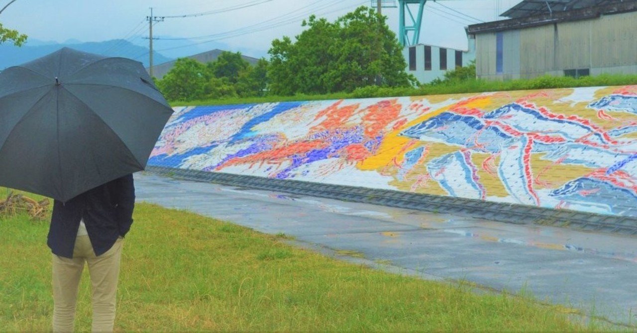 長さ80メートルの壁画「佐伯竜宮図」。｜おおの たつや