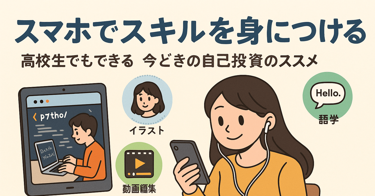 スマホでスキルを身につける】高校生でもできる“今どきの自己投資”のススメ｜望月 佳奈