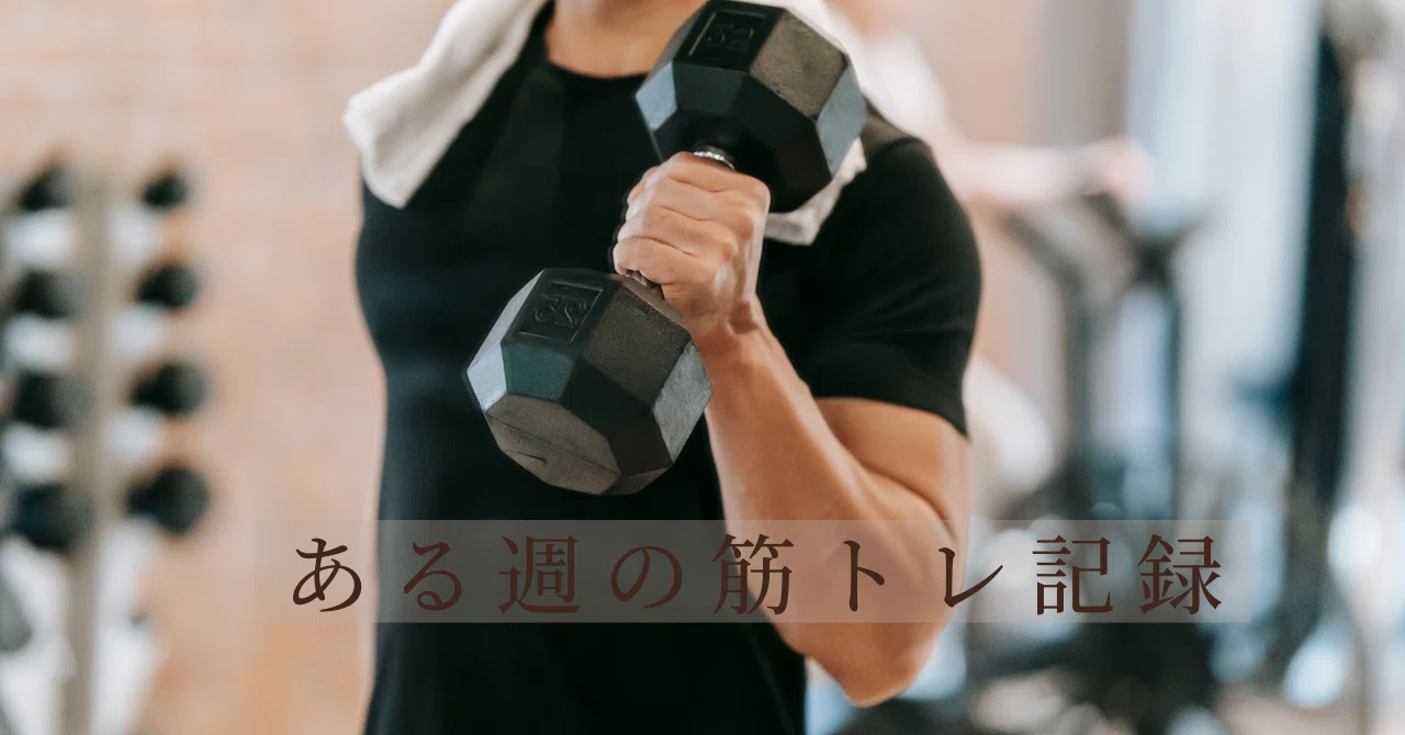 ある週の筋トレ記録｜ASDの自立～一人暮らしをもっと楽しく～