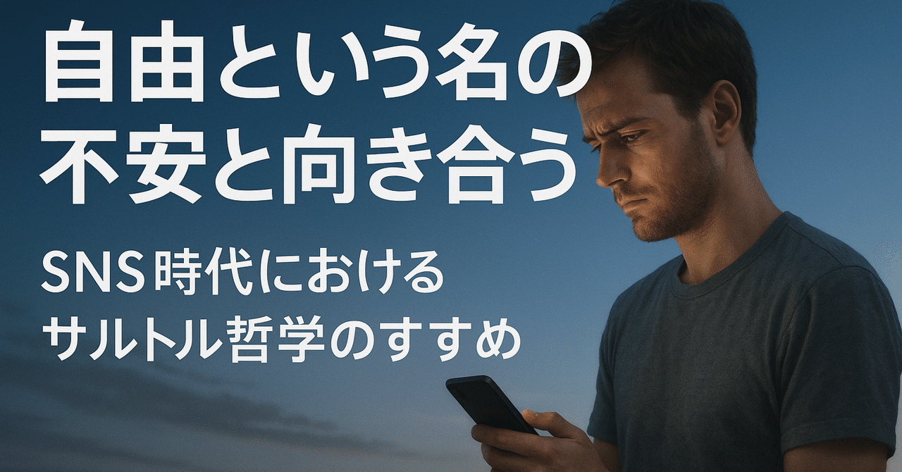 自由という名の不安と向き合う】SNS時代におけるサルトル哲学の