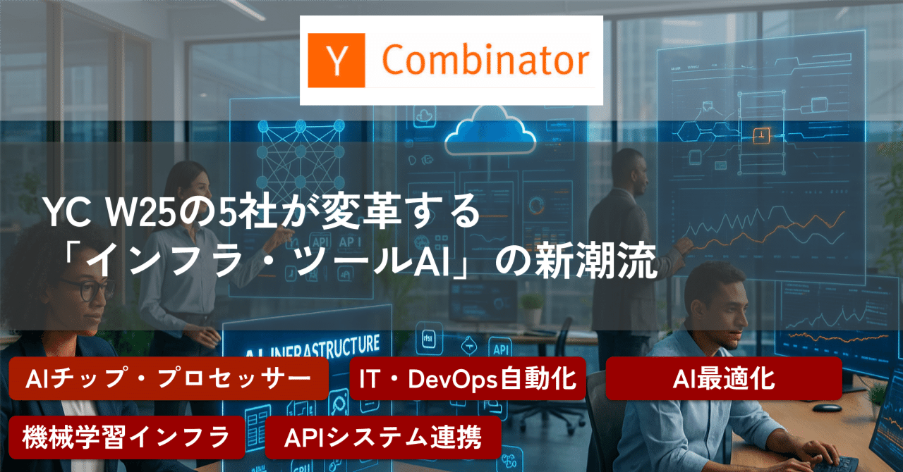 YC W25の5社が変革する「インフラ・ツール」──AIチップ・システム連携・技術的負債解消・エッジデバイス・クラウドGPUで進化するAIインフラの未来生成AI事例集