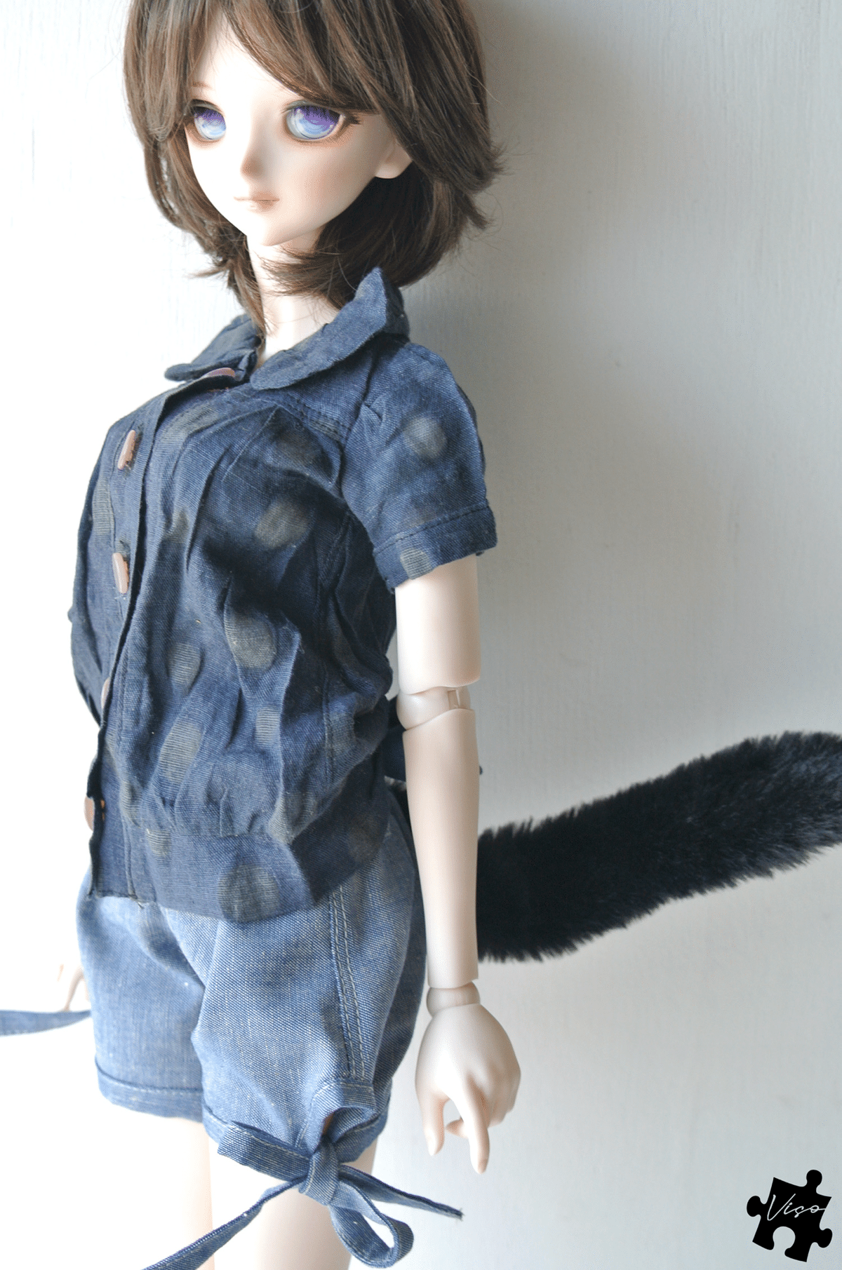 ねこのしっぽ付きショートパンツ しっぽ付きのショートパンツを作りました｜Viso