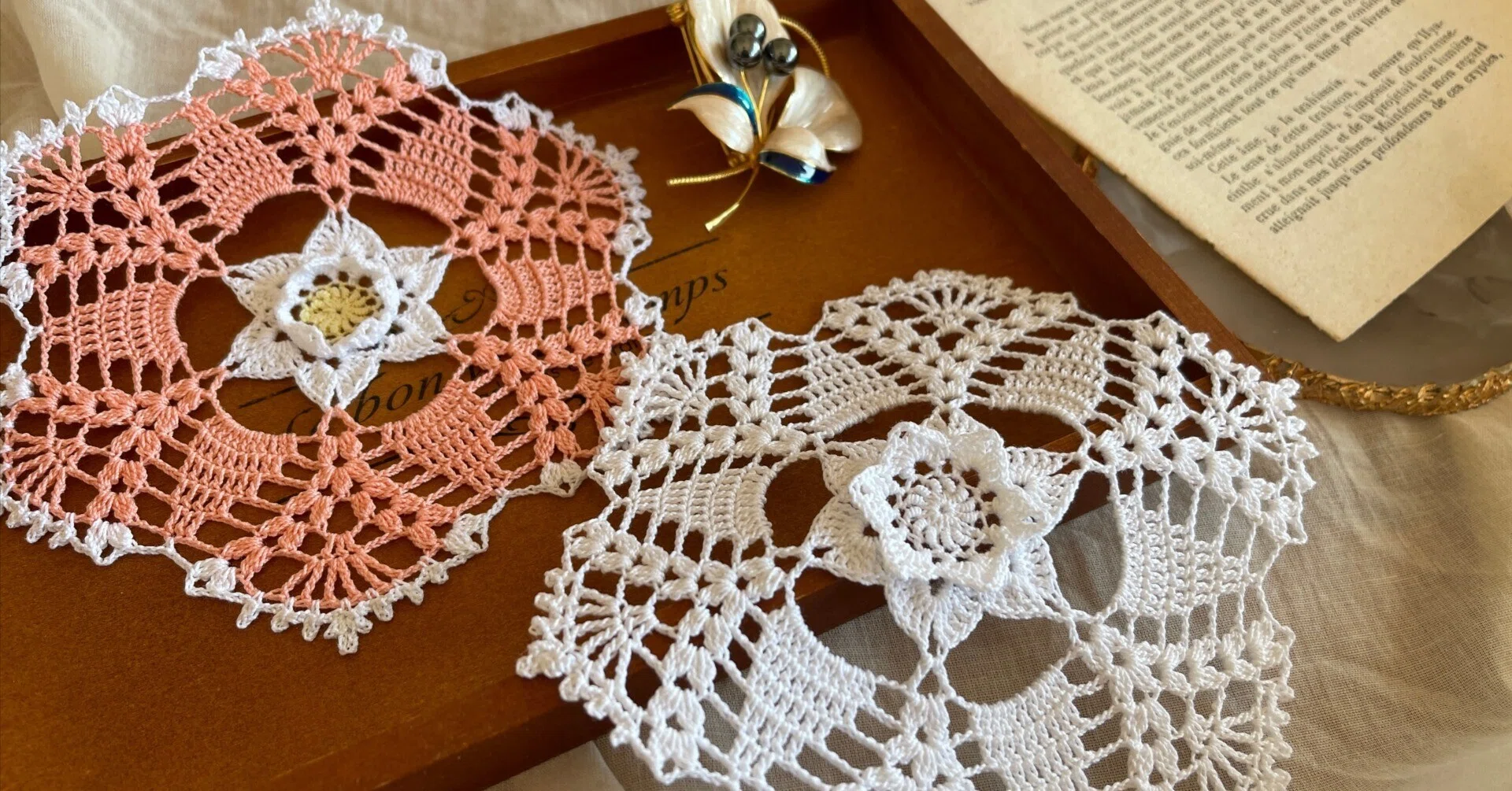 Intermediate) How to Crochet a Mini Doily [Pattern] #46｜Rieko