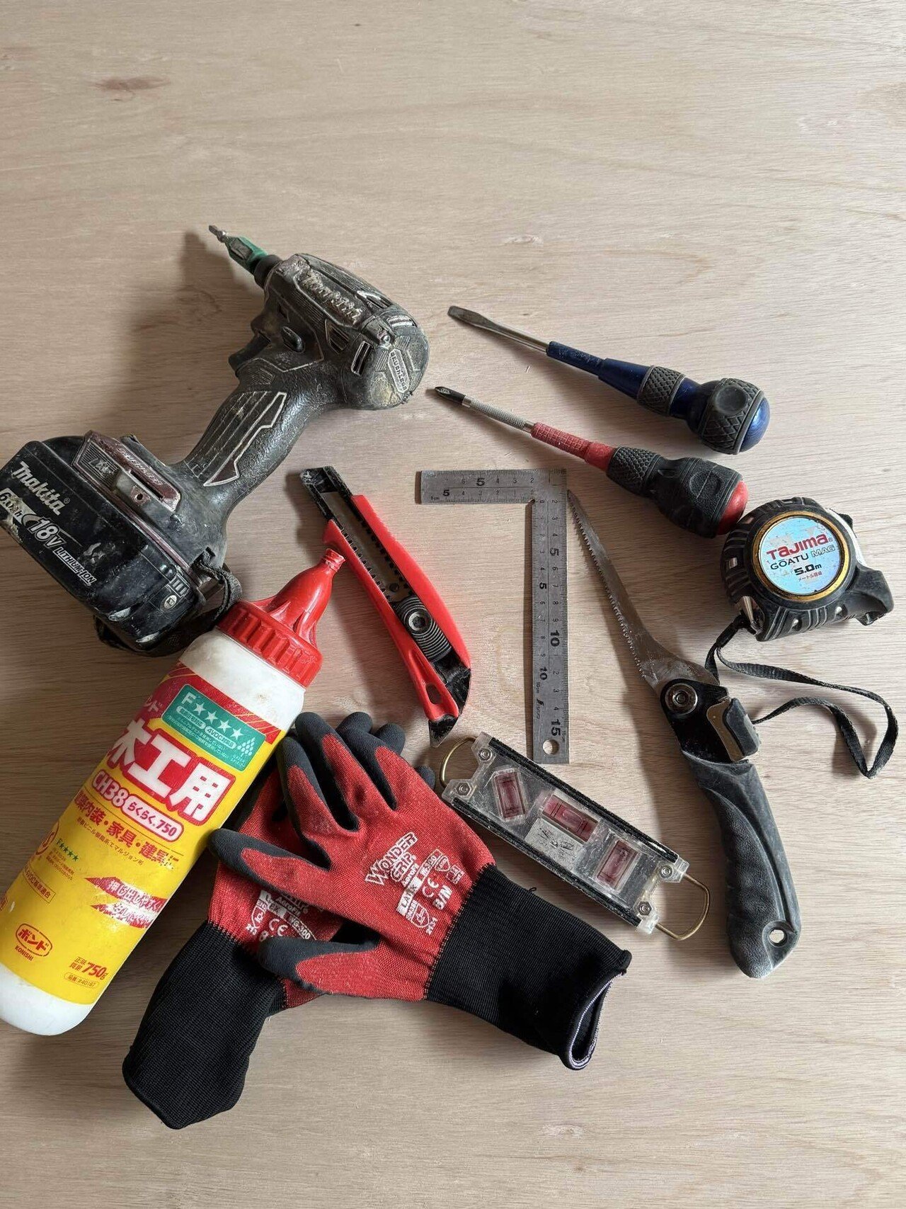 diy．色んな工具、道具まとめて DIYをはじめるときにいいかも。主要工具が一気に揃うシリーズ工具