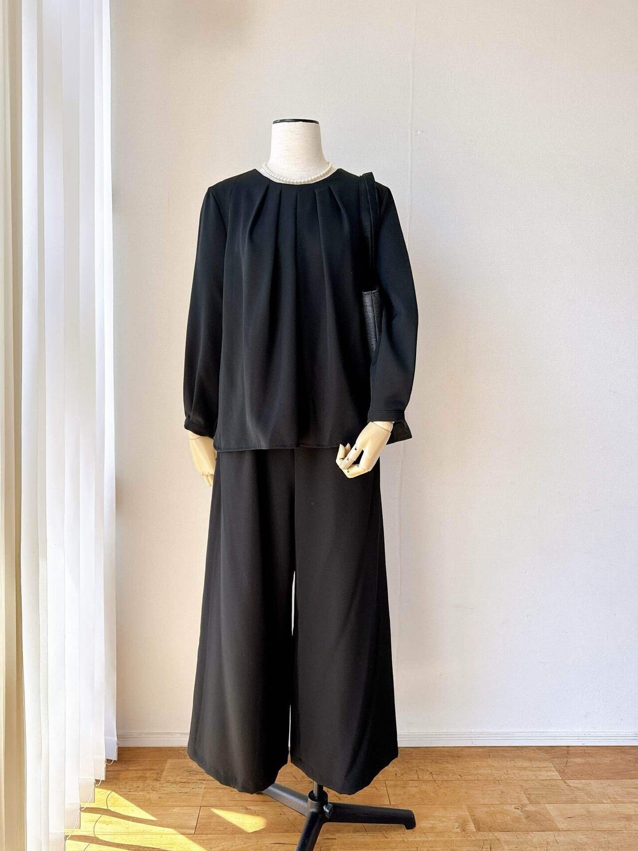着物の喪服 リメイク実例_セットアップ_バッグ2種_小物｜着物