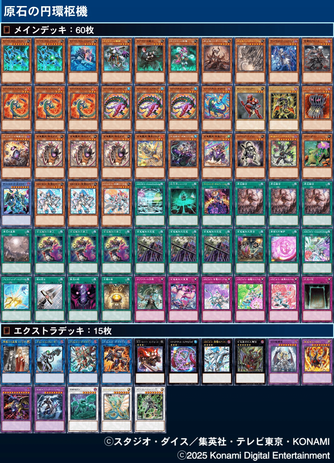 遊戯王原石デッキ】遊戯王 原石 デッキパーツ フル3コン｜Yahoo!フリマ