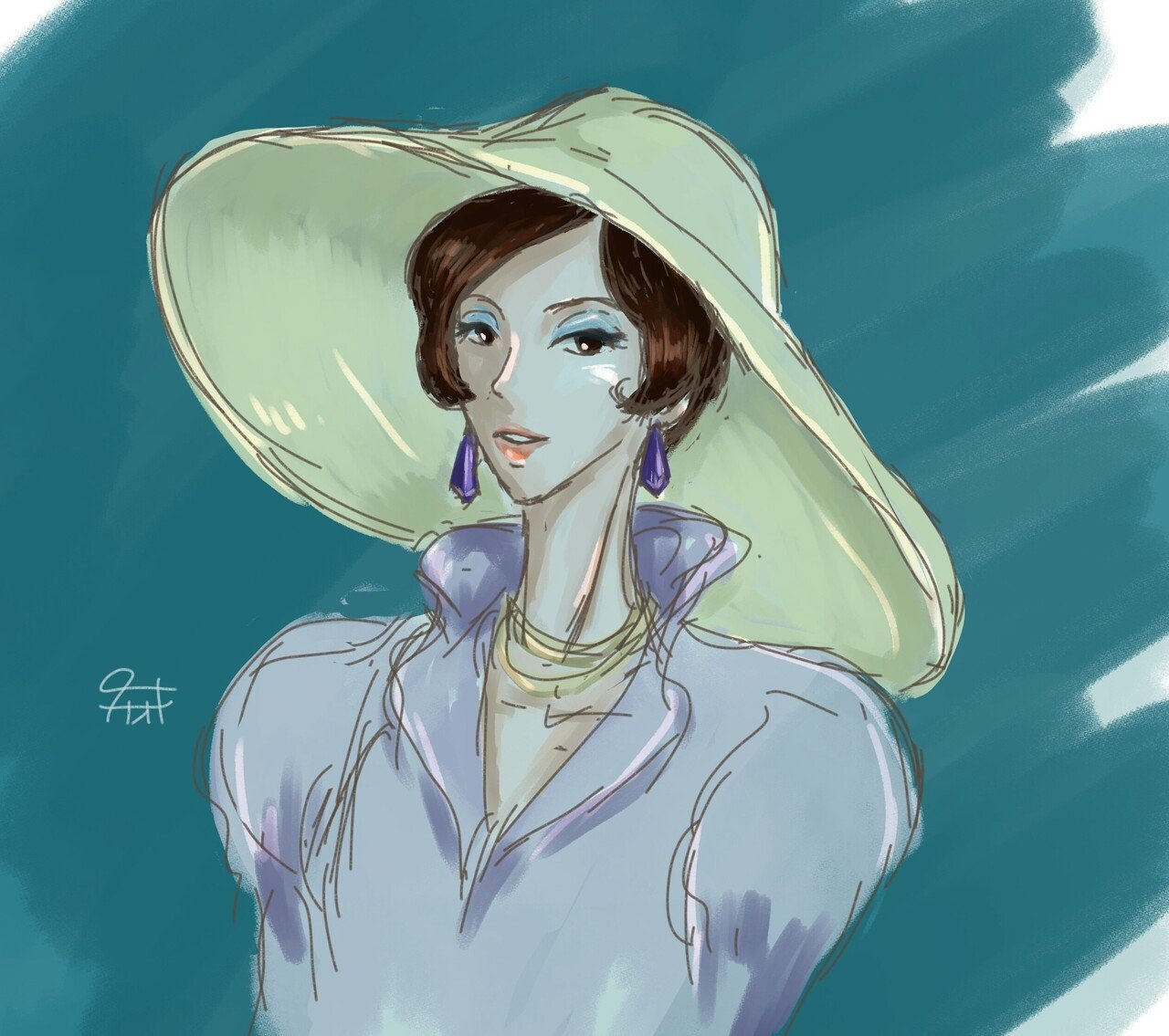 ジブリ美術館オリジナル 公式絵画 紅の豚 「ジーナの賭け」 ジブリの