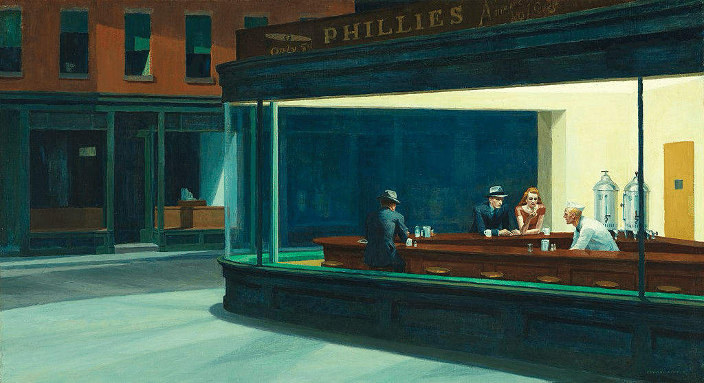 Blaker 絵画 街角 孤独を照らす光…エドワード・ホッパーの絵に見るアメリカの