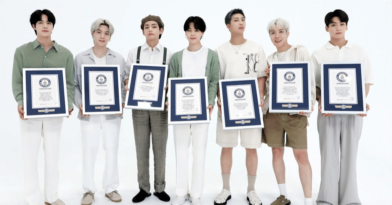 BTSとメンバーが持つギネス記録一覧｜音色