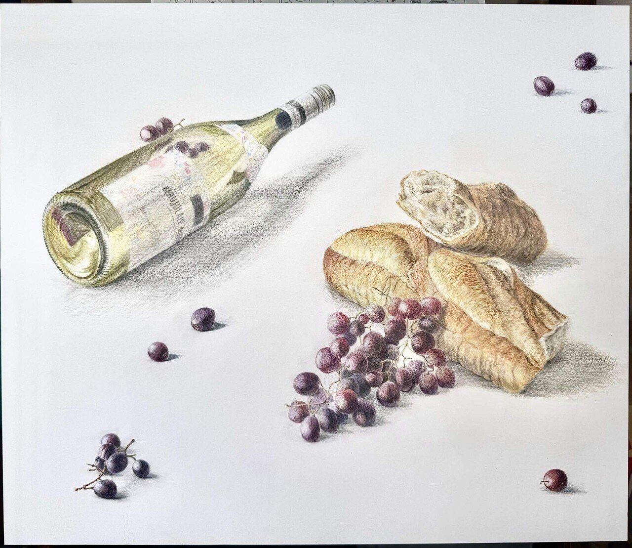 大学課題】日本画演習1-2（F10静物写生）｜日本画｜津布久 直哉