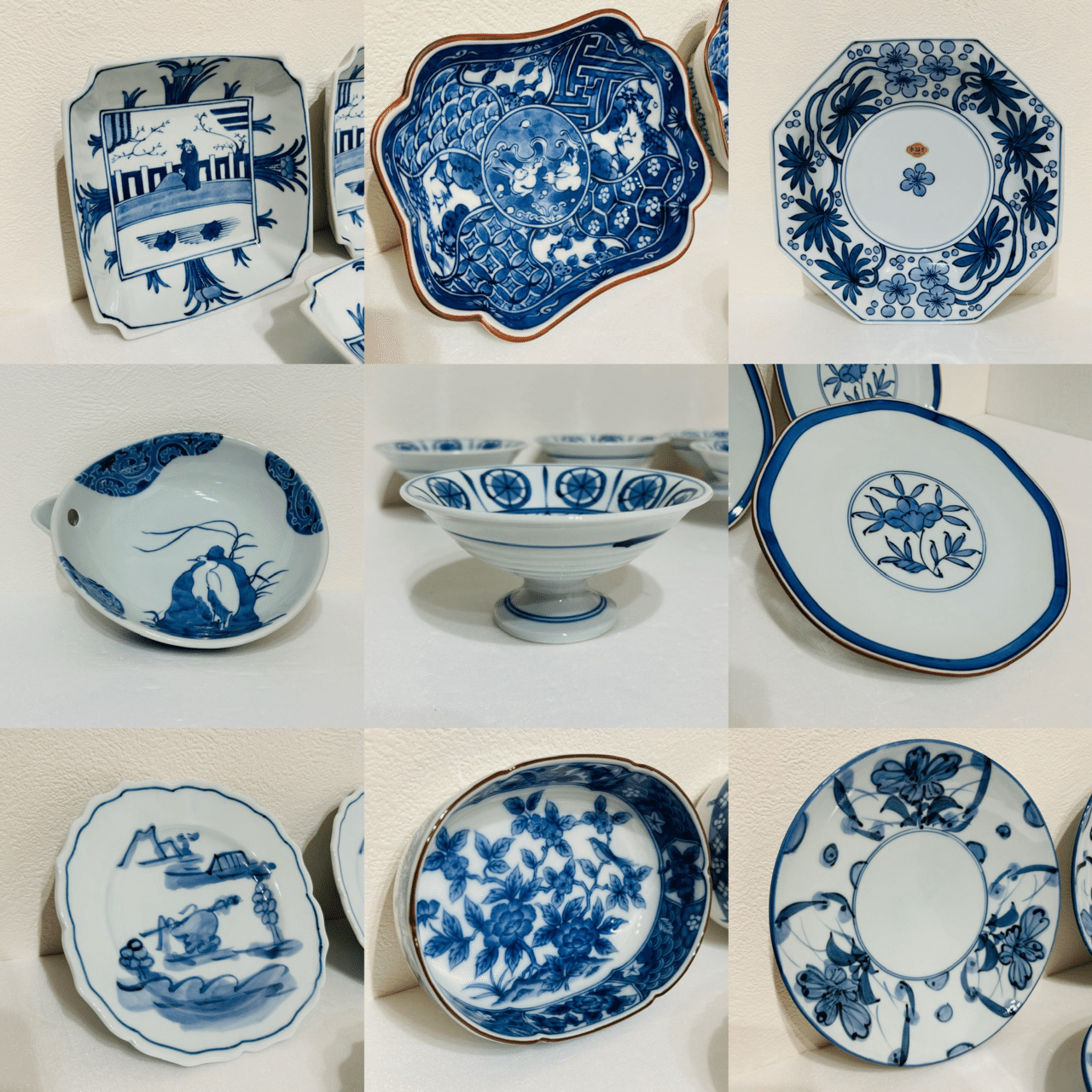 染付 陶器 当時物 盛り皿 染付の絵柄が美しい 年代物 🏺器歴史物語 Vol