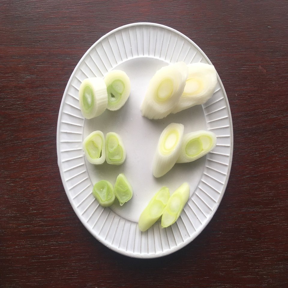 Study11 白ネギを蒸して食べるのに向いている切り方 野菜labo 田野実 温代 Note