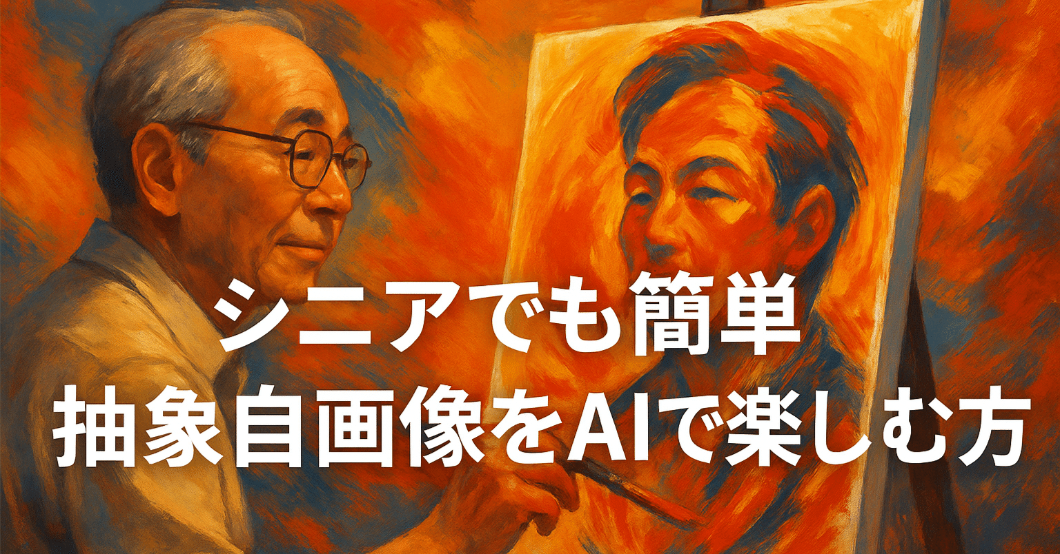 シニアでも簡単 抽象自画像をAIで楽しむ方法｜藍爺sun