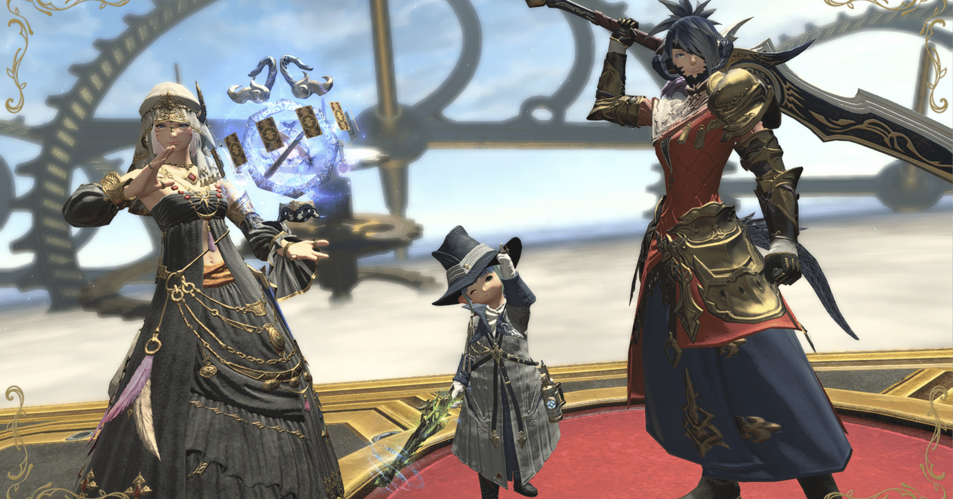 ファイナルファンタジーXIVの美しい風景とキャラクター