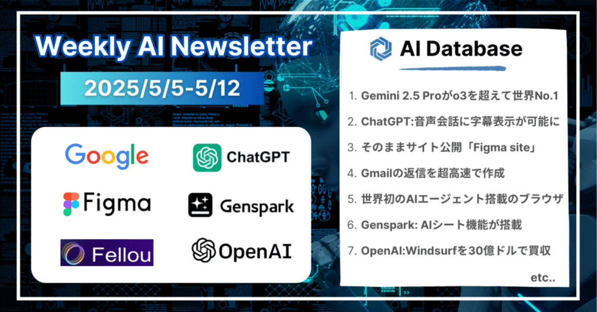 買い保障できる 2025年5月5日-5月12日】週間AIニュース《Gemini 2.5 Pro世界No1 米・雑穀・粉類
