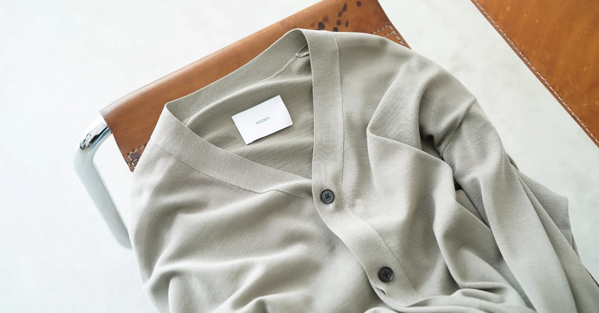 Knitwear for Summer: ssstein Wool Silk Knit Tucked Cardigan / LS