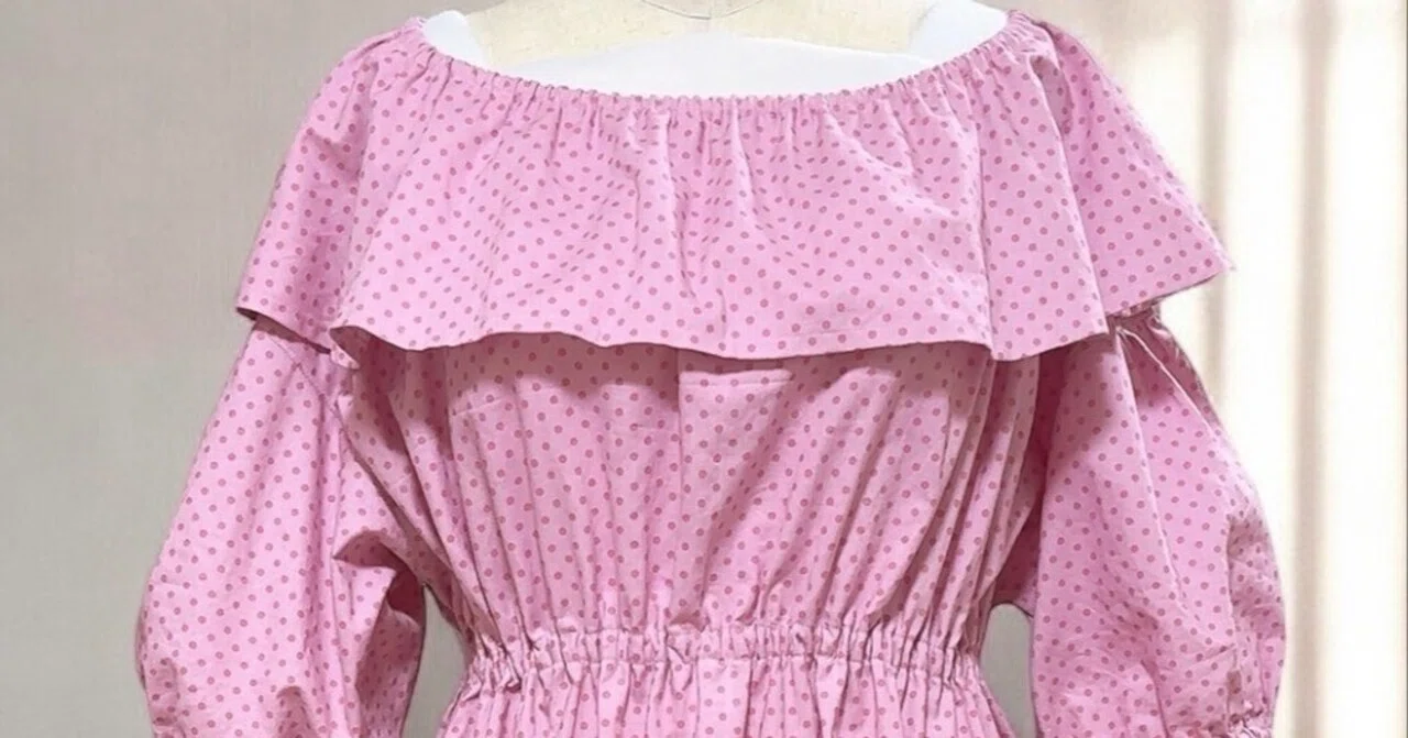 糖度高めなピンク水玉フリルワンピース｜はりねずみ | 自分サイズの服
