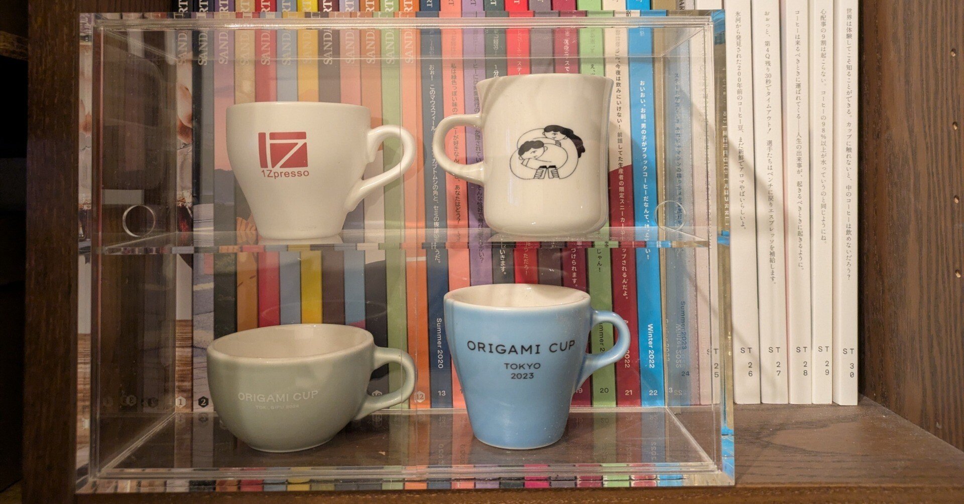 4つセット】アクリルコレクションスタンド引き扉付き 大4つ【無印良品