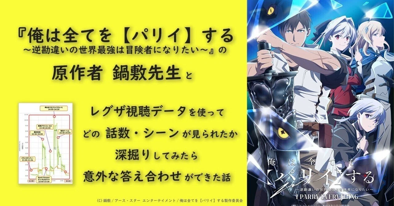 アニメ『俺は全てを【パリイ】する 〜逆勘違いの世界最強は冒険者に 